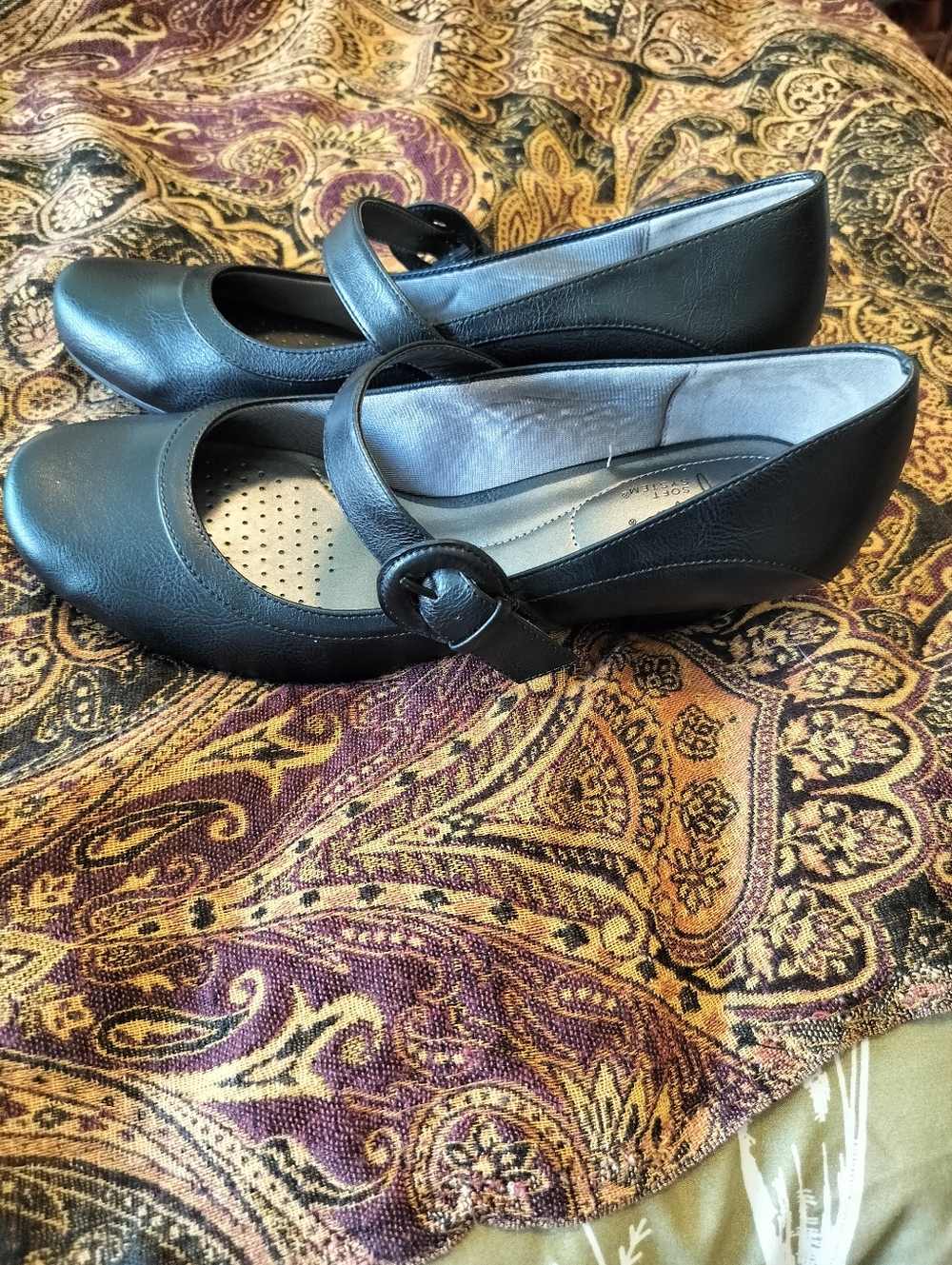 Life Stride Women's 11 Rozz Black Mary Jane Comfort Heels - Picture 4 of 9